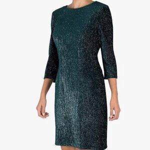 NWT Julia Jordan teal velvet sequin dress, size 6